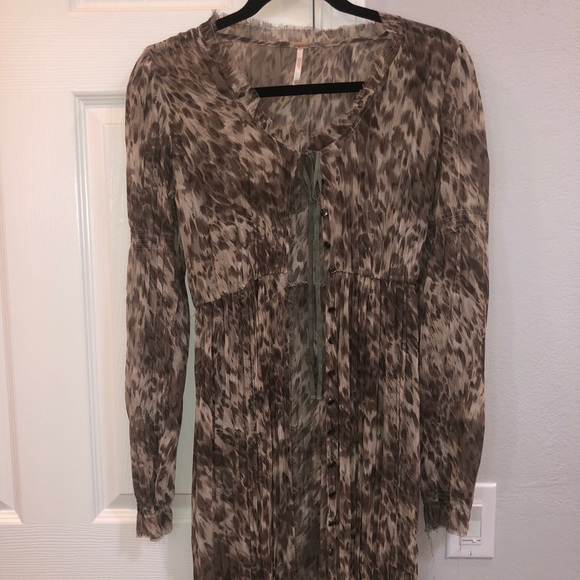 NWOT Free People Dreamtime Leopard Dress - Picture 4 of 10